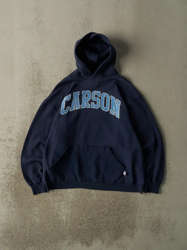 Vintage 90s  Navy Blue Carson Russell Athletic Hoodie (M/L) sold by Rebalance Vintage
