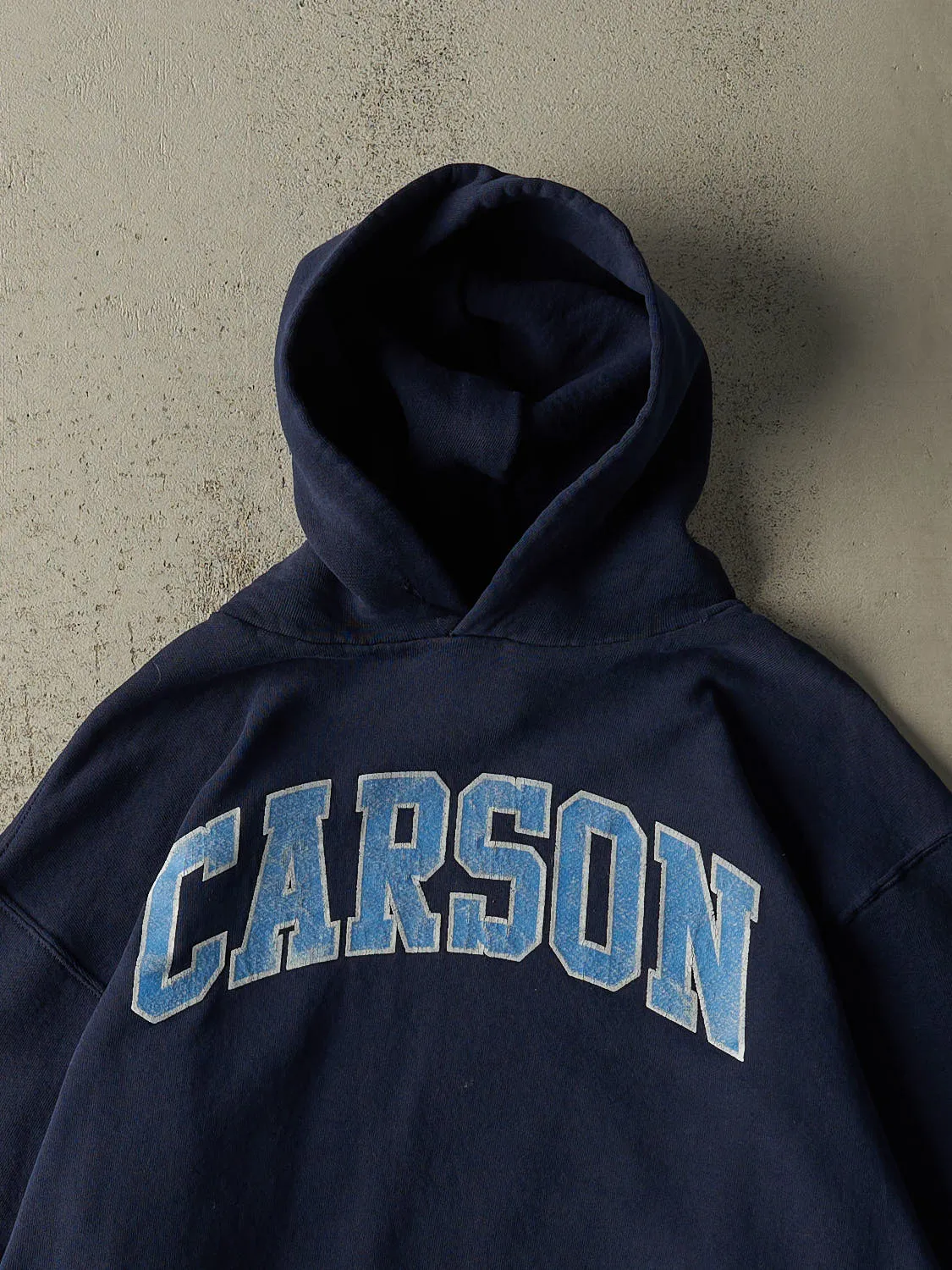 Vintage 90s Navy Blue Carson Russell Athletic Hoodie (M/L) sold by Rebalance Vintage product image thumbnail 2