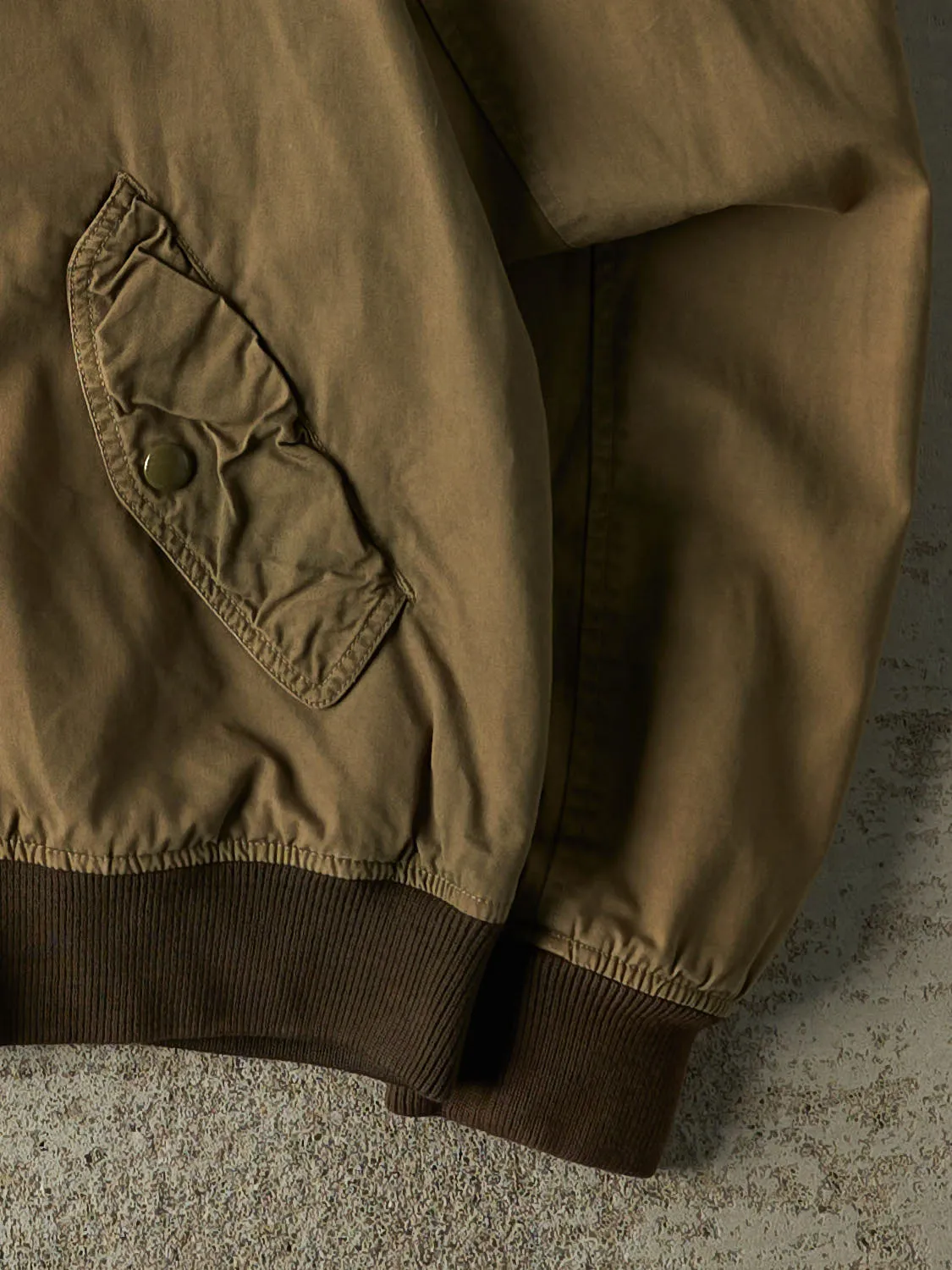 Vintage 90s Sun Faded Green Bomber Jacket (M/L) sold by Rebalance Vintage product image thumbnail 4