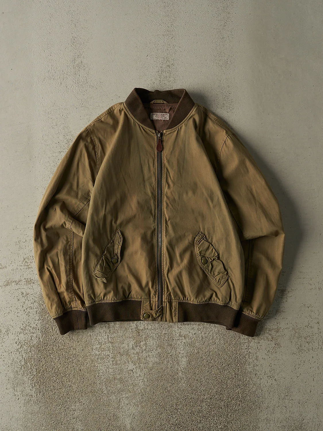 Vintage 90s Sun Faded Green Bomber Jacket (M/L) sold by Rebalance Vintage