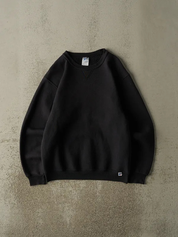 Vintage Y2K  Black Russell Athletic  Blank Crewneck  (S/M) sold by Rebalance Vintage