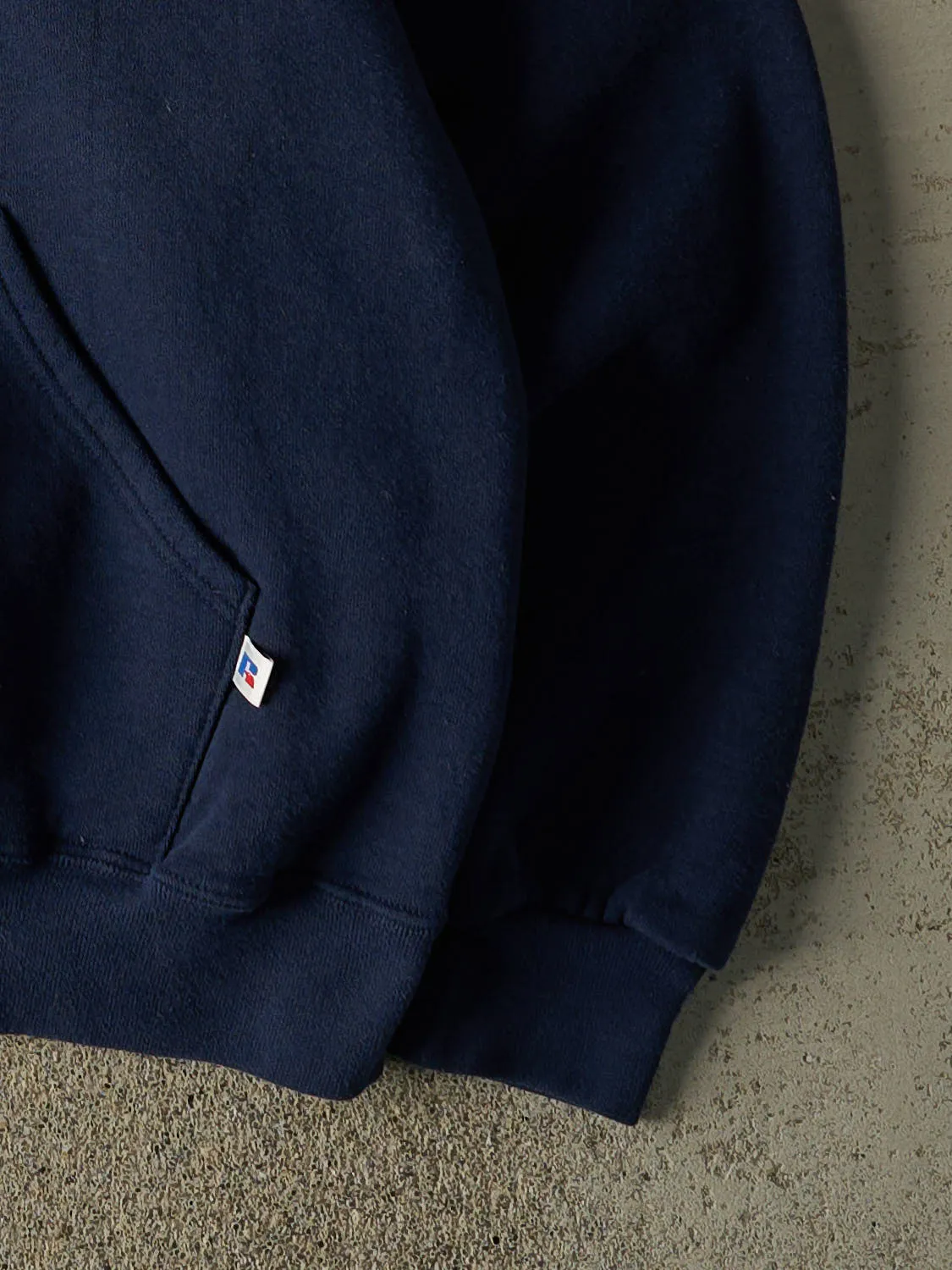 Vintage 90s Navy Blue Melfort Golf & Country Club Russell Athletic Embroidered Hoodie (M/L) sold by Rebalance Vintage product image thumbnail 4