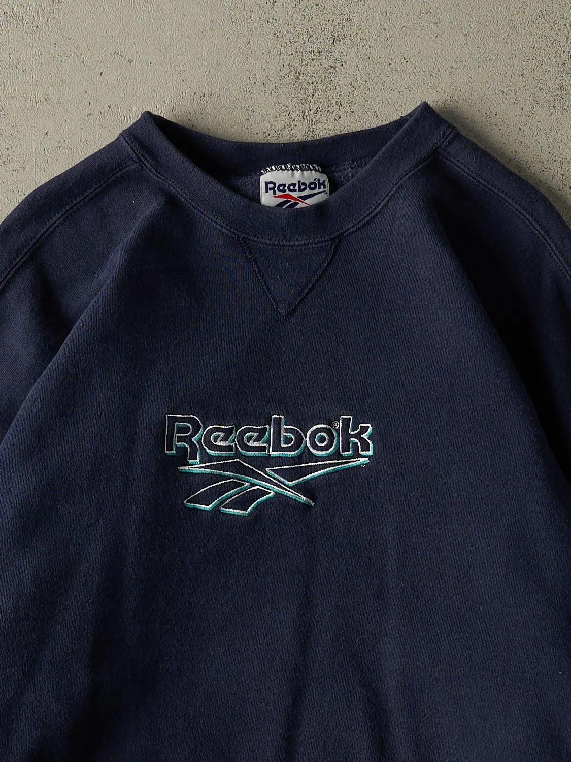 Vintage 90s Navy Blue Reebok Embroidered Crewneck (XL) sold by Rebalance Vintage product image thumbnail 2