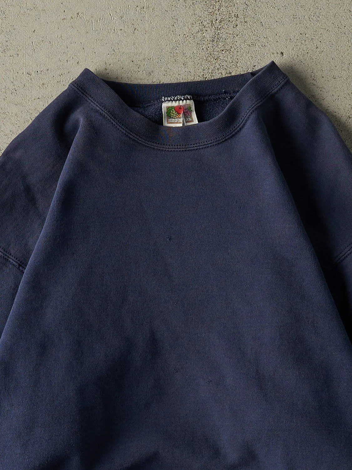 Vintage 90s Navy Blue Blank Crewneck (S/M) sold by Rebalance Vintage product image thumbnail 2
