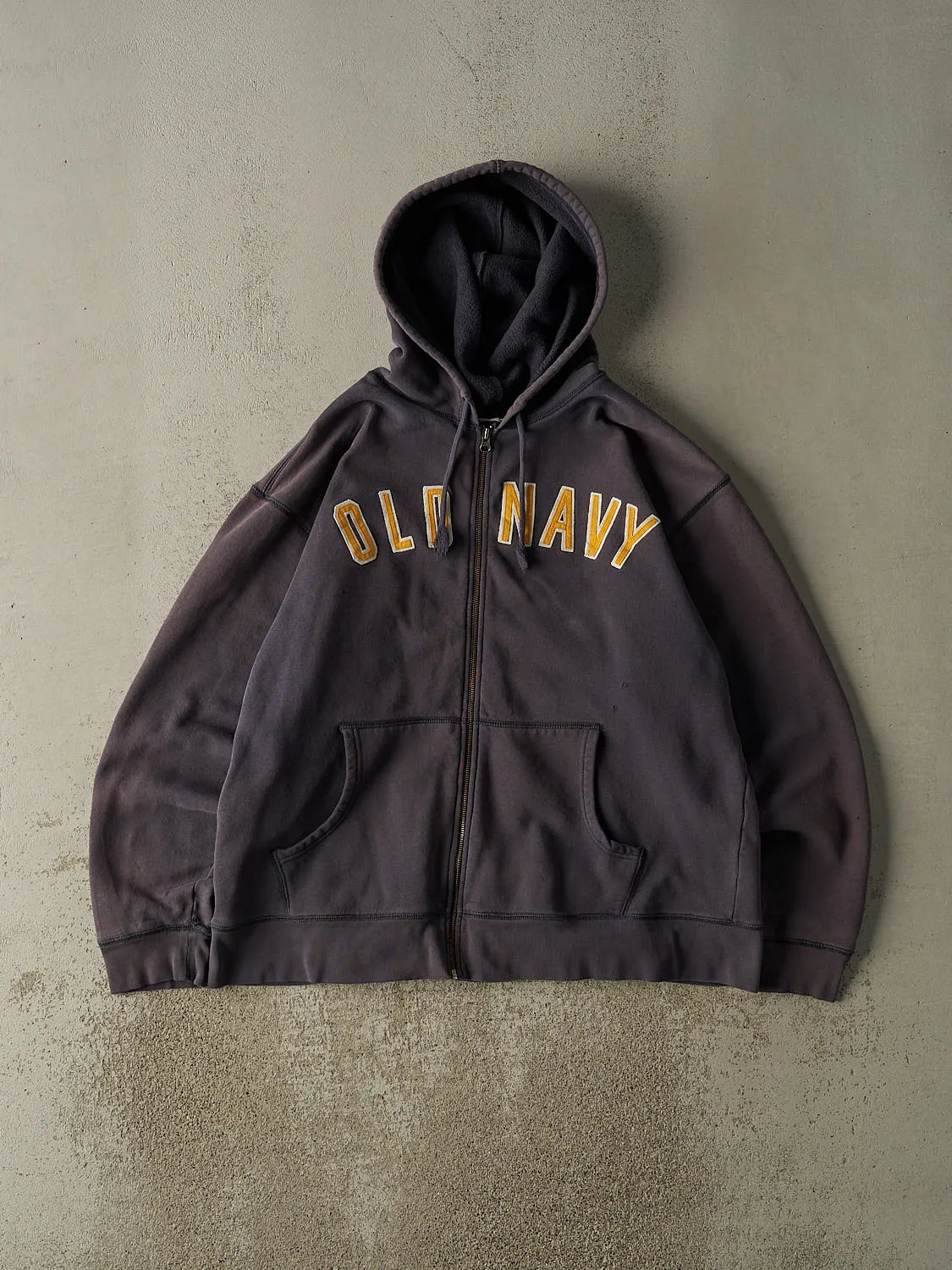 Vintage 90s Sun Faded Navy Old Navy Embroidered Zip Up Hoodie (L/XL) sold by Rebalance Vintage