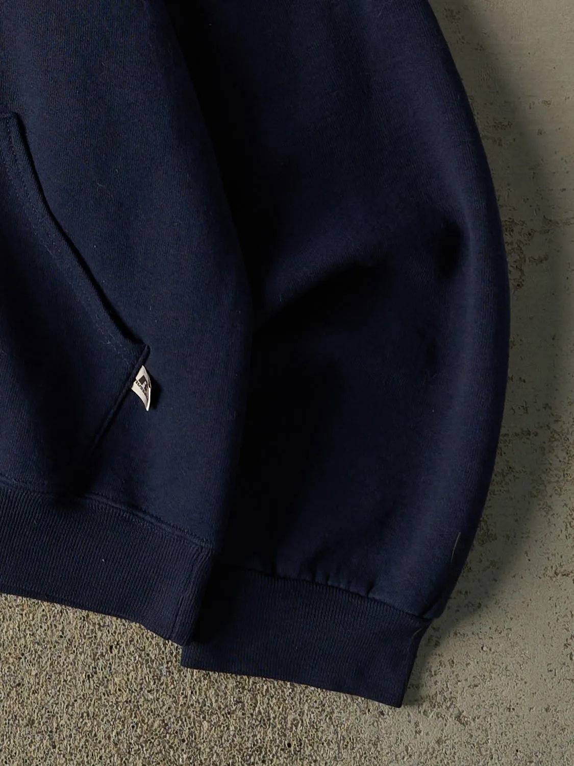 Vintage Y2K Navy Blue Lakehead University Thunderwolves Russell Athletic Embroidered Hoodie (XS/S) sold by Rebalance Vintage product image thumbnail 4