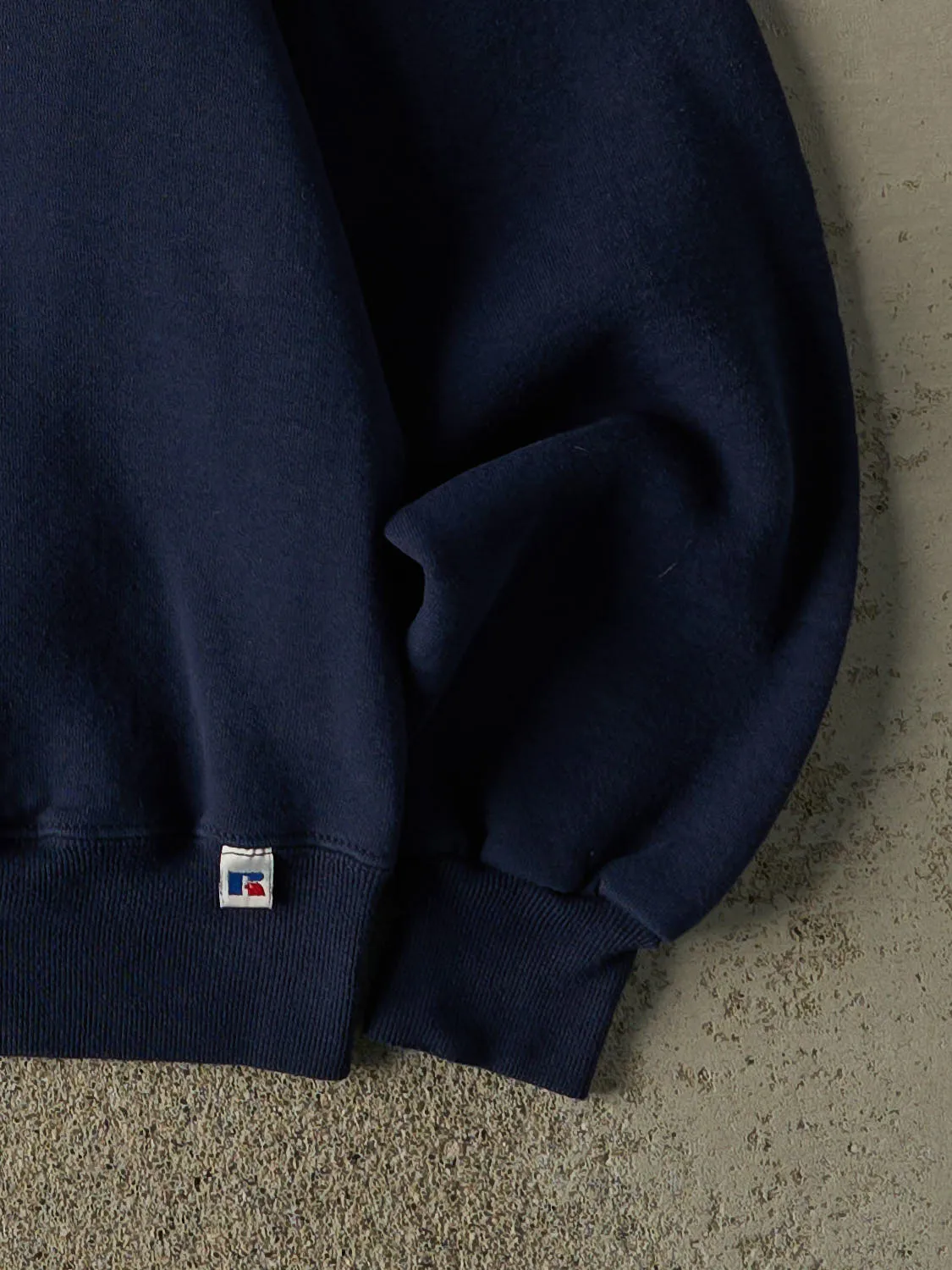 Vintage 90s Navy Blue Russell Athletic Blank Crewneck (S/M) sold by Rebalance Vintage product image thumbnail 4