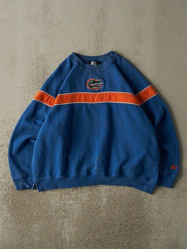 Vintage 90s Blue University of Florida Gators Embroidered Boxy Crewneck (M) sold by Rebalance Vintage