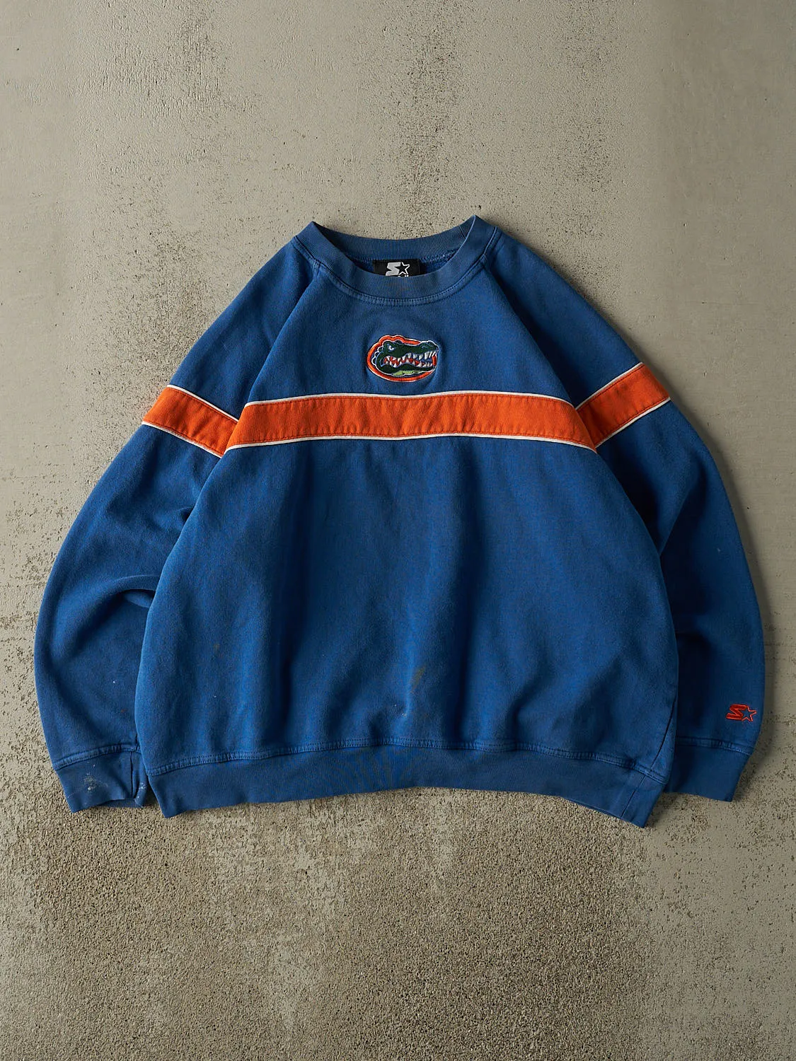 Vintage 90s Blue University of Florida Gators Embroidered Boxy Crewneck (M) sold by Rebalance Vintage