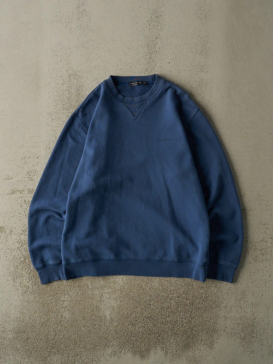 Vintage Y2K Slate Blue Club Monaco Logo Crewneck (M/L) sold by Rebalance Vintage