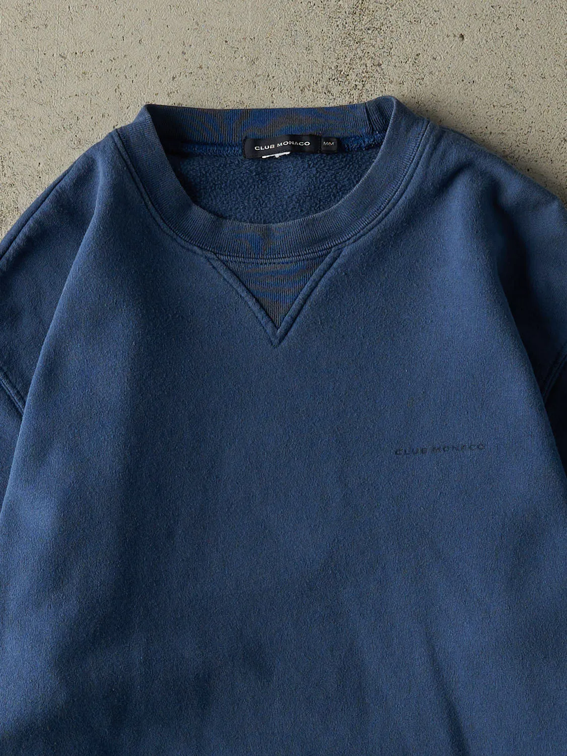 Vintage Y2K Slate Blue Club Monaco Logo Crewneck (M/L) sold by Rebalance Vintage product image thumbnail 2