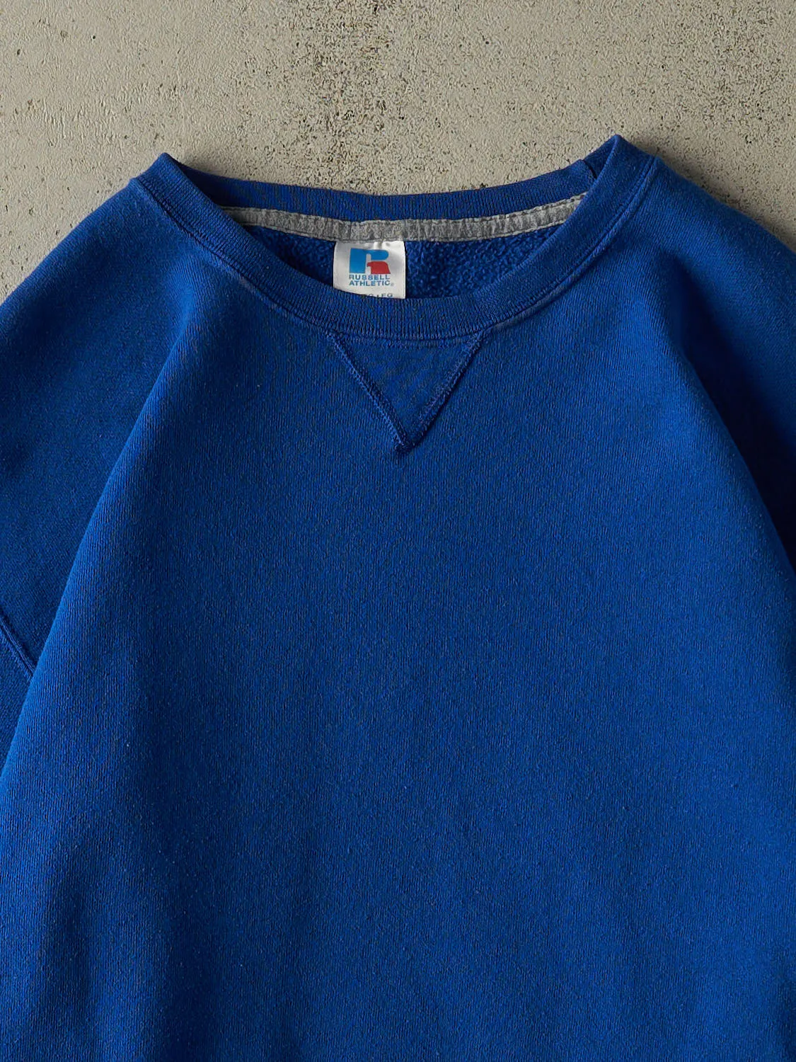 Vintage Y2K Blue Russell Athletic Blank Crewneck (XL) sold by Rebalance Vintage product image thumbnail 2