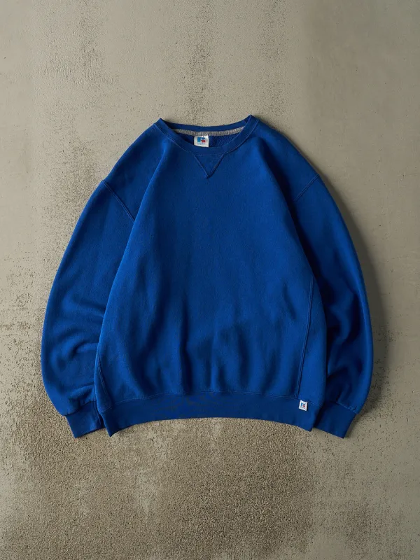 Vintage Y2K  Blue Russell Athletic Blank Crewneck (XL) sold by Rebalance Vintage