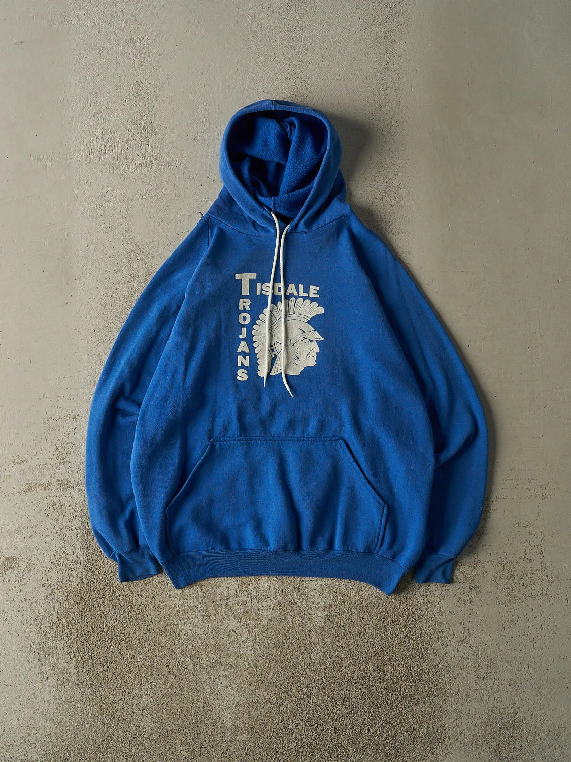 Vintage 80s Blue Tisdale Trojans Hoodie (M/L) sold by Rebalance Vintage