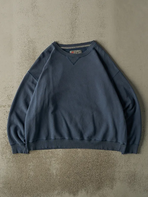 Vintage Y2K Slate Blue Blank Boxy Crewneck (XL/XXL) sold by Rebalance Vintage