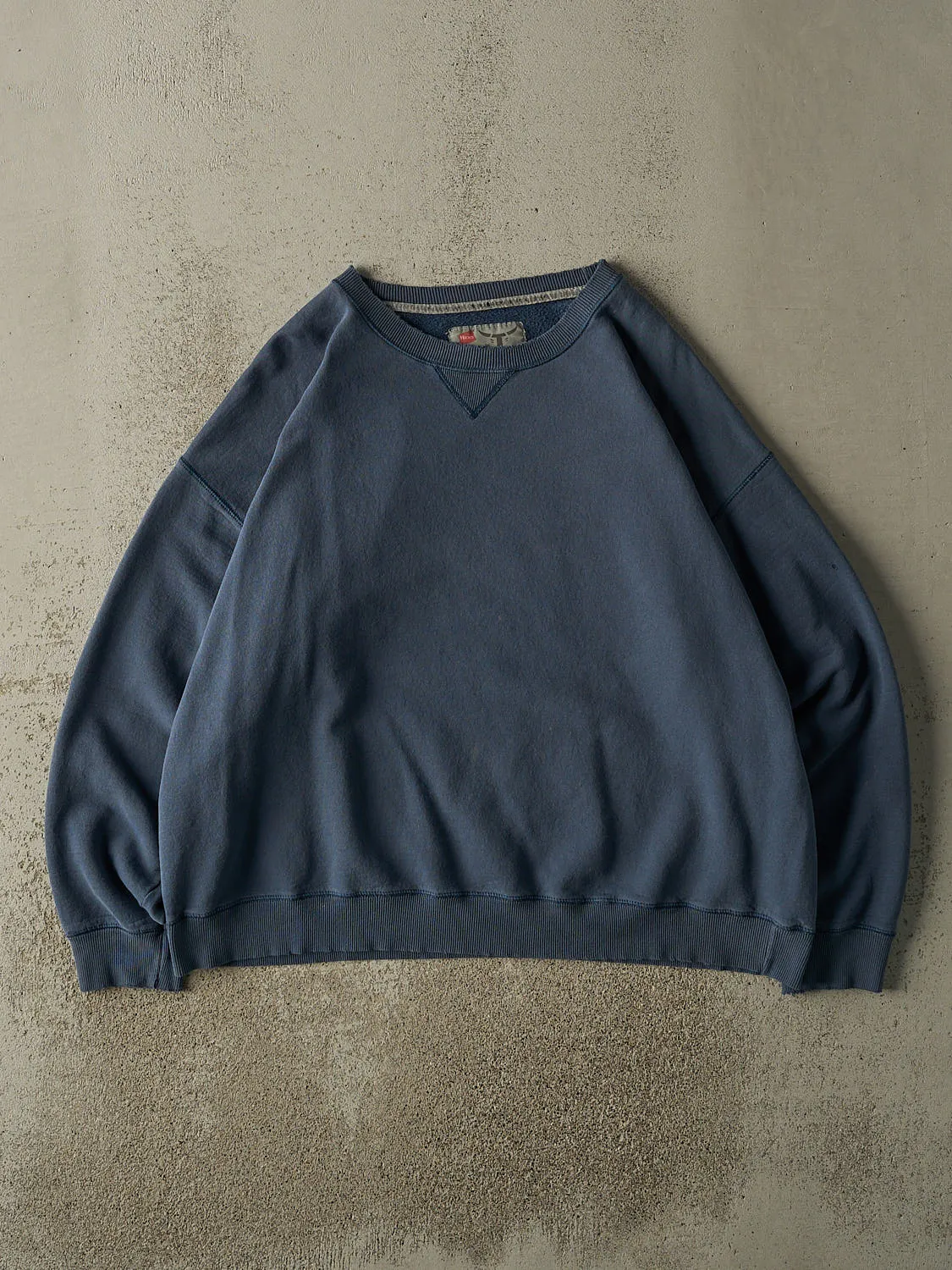 Vintage Y2K Slate Blue Blank Boxy Crewneck (XL/XXL) sold by Rebalance Vintage