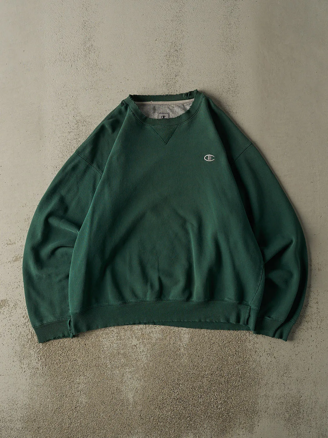 Vintage 90s Green Champion Embroidered Crewneck (L/XL) sold by Rebalance Vintage