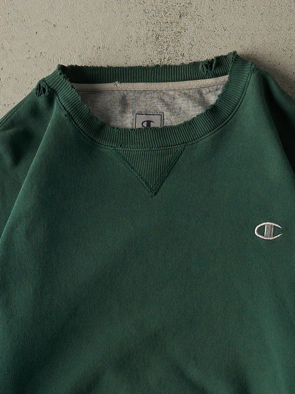 Vintage 90s Green Champion Embroidered Crewneck (L/XL) sold by Rebalance Vintage product image thumbnail 2