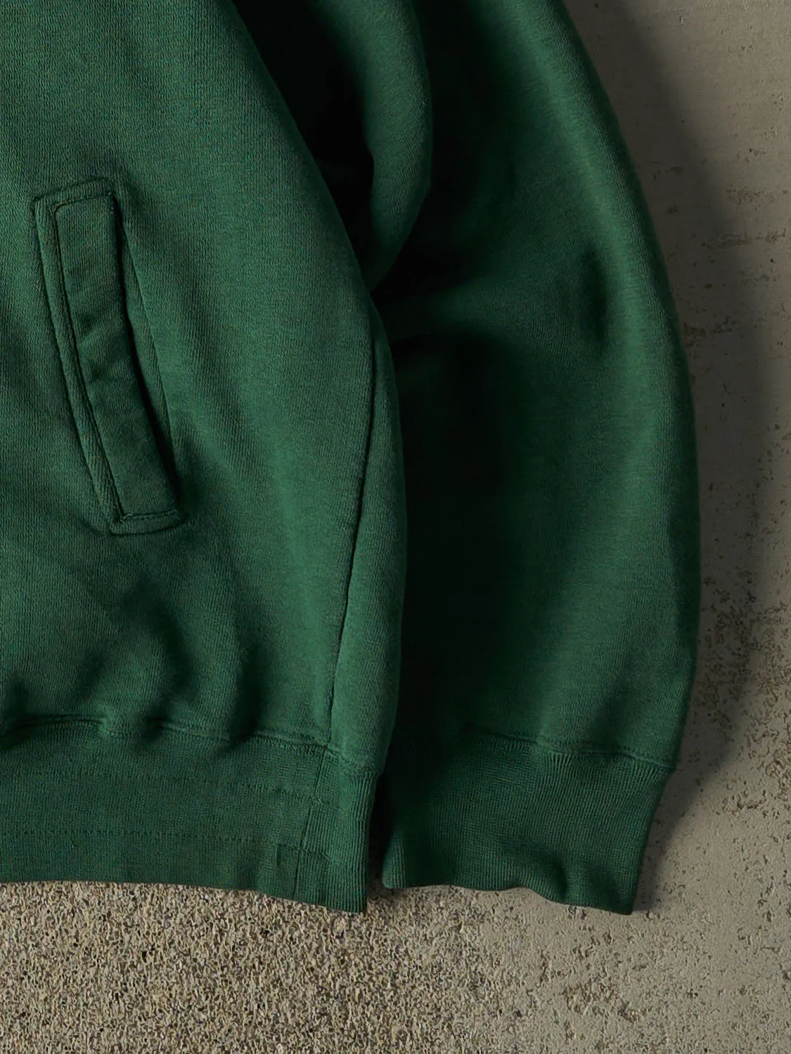 Vintage 96' Sun Faded Green Coca Cola Embroidered Quarter Zip Hoodie (L/XL) sold by Rebalance Vintage product image thumbnail 4