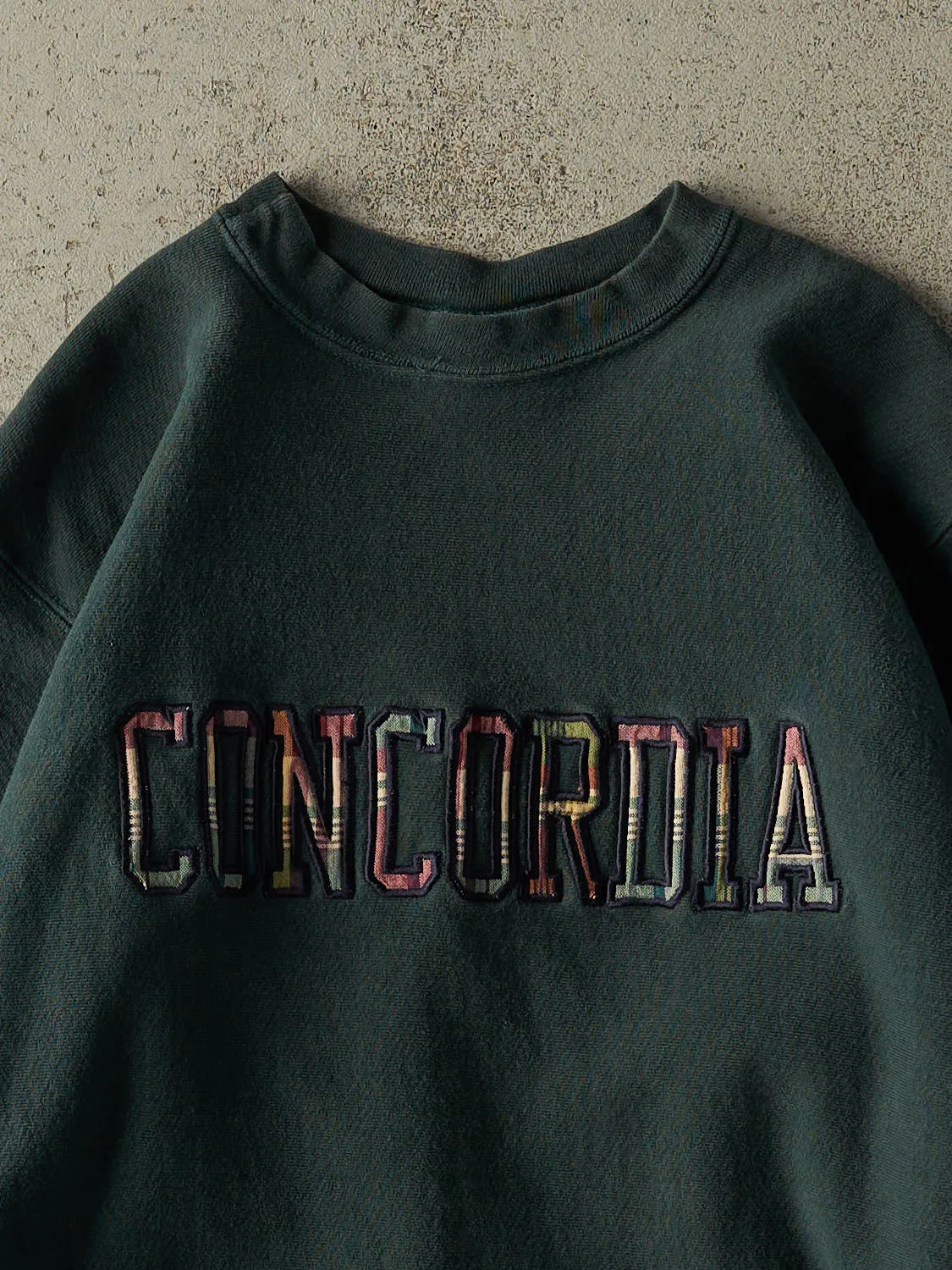 Vintage 90s Green Concordia University Embroidered Crewneck (M/L) sold by Rebalance Vintage product image thumbnail 2
