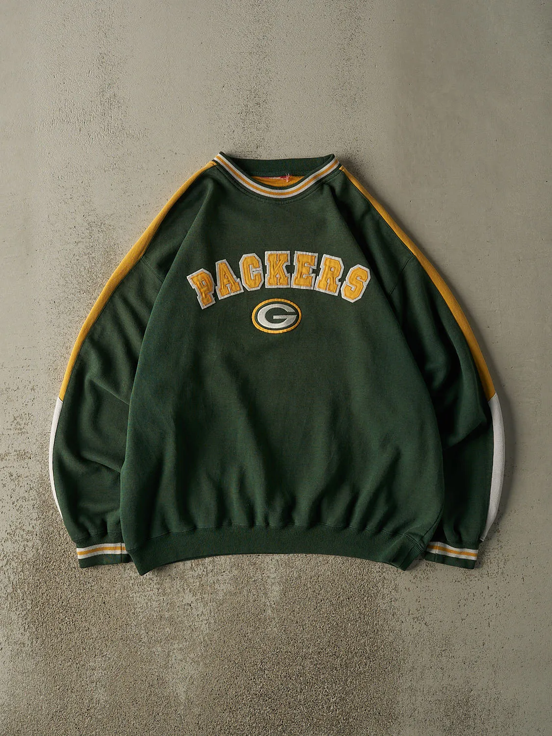 Vintage 90s Green Green Bay Packers Embroidered Crewneck (L/XL) sold by Rebalance Vintage