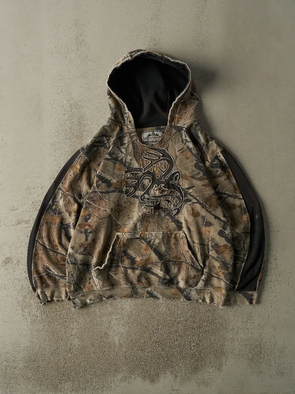 Vintage 90s Camo  Embroidered Boxy Hoodie (L/XL) sold by Rebalance Vintage
