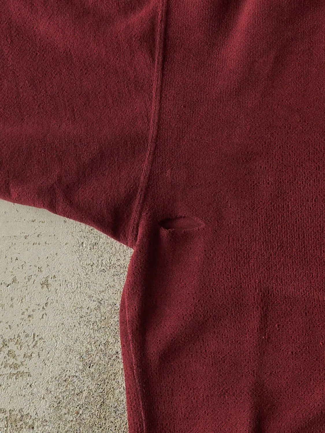 Vintage 90s Burgundy Mondetta Sport Embroidered Inside Out Crewneck (XL/XXL) sold by Rebalance Vintage product image thumbnail 4