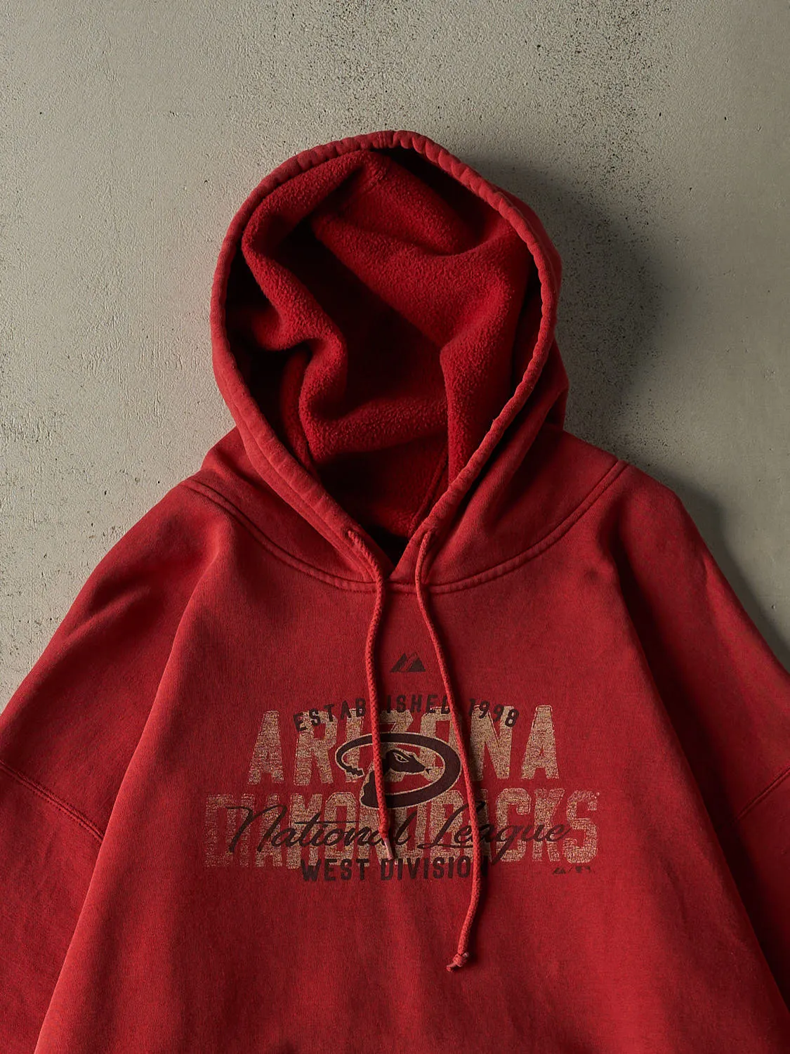 Vintage Y2K Burgundy Arizona Diamondbacks Hoodie (XXL) sold by Rebalance Vintage product image thumbnail 2