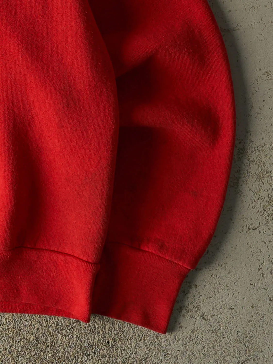 Vintage 80s Sun Faded Red Russell's Sand & Gravel Hoodie (L) sold by Rebalance Vintage product image thumbnail 4