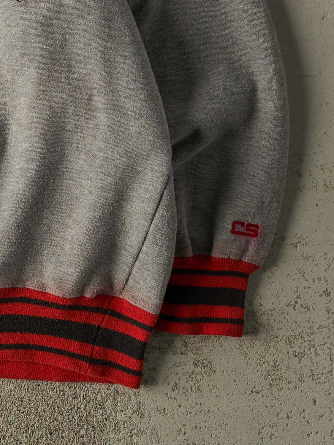 Vintage 90s Grey & Red Ohio State University Embroidered Crewneck (XL/XXL) sold by Rebalance Vintage product image thumbnail 3