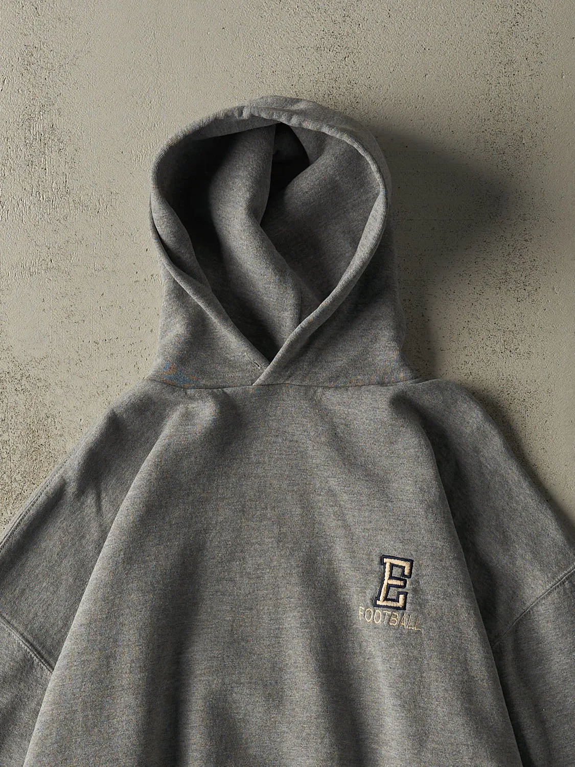 Vintage 90s Grey Russell Athletic Embroidered Hoodie (XXL) sold by Rebalance Vintage product image thumbnail 2