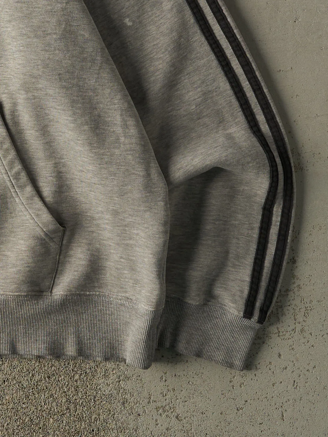 Vintage 90s Grey Adidas Embroidered Zip Up Hoodie (XL) sold by Rebalance Vintage product image thumbnail 3