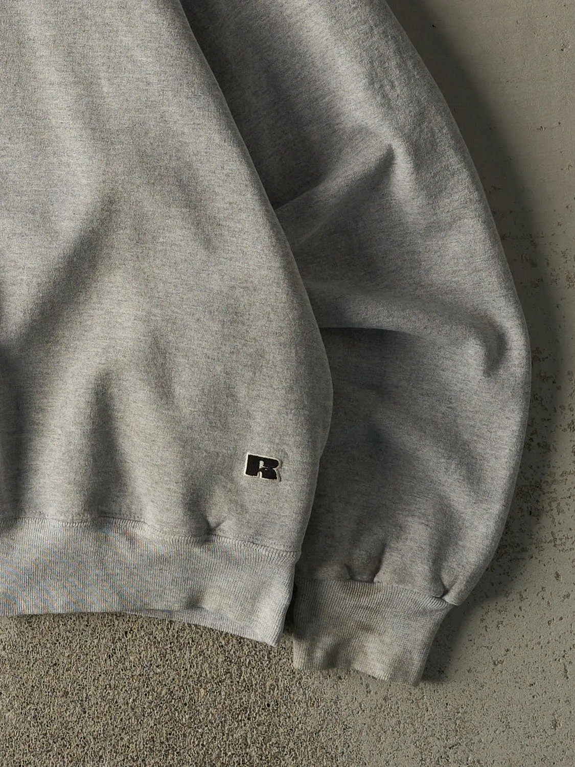 Vintage 90s Grey Russell Athletic Embroidered Logo Hoodie (XL/XXL) sold by Rebalance Vintage product image thumbnail 3