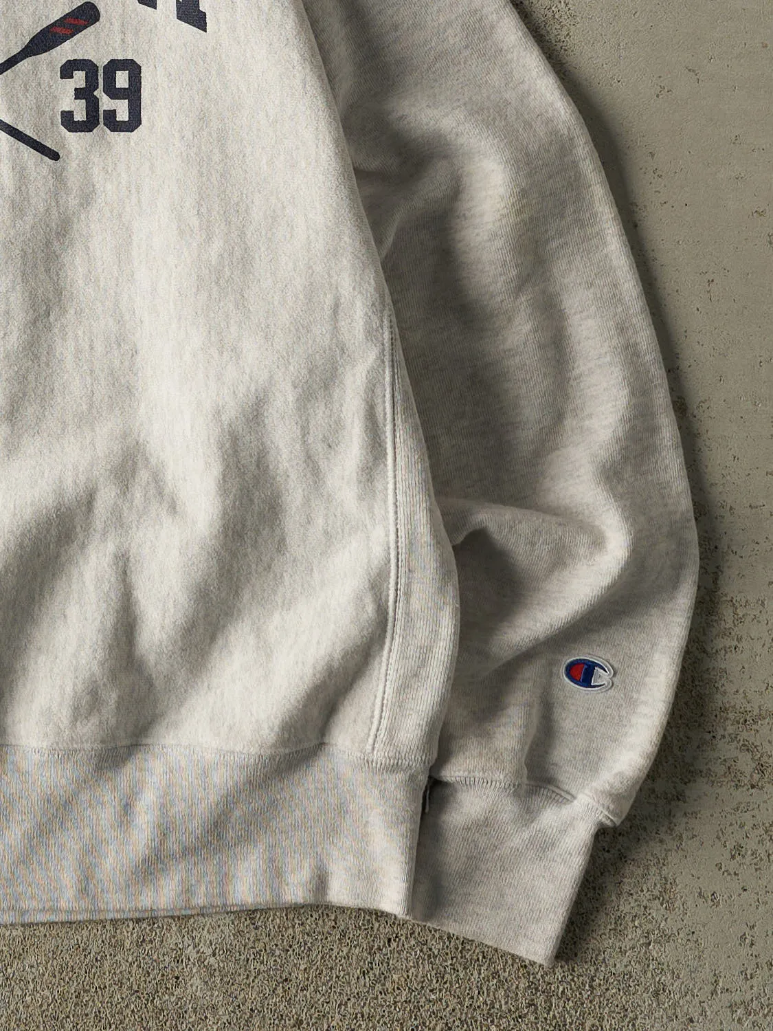 Vintage Y2K Heather Grey Newport Champion Reverse Weave Crewneck (M/L) sold by Rebalance Vintage product image thumbnail 3