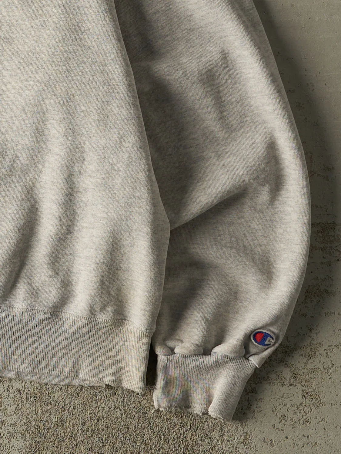 Vintage 90s Heather Grey University of Notre Dame Football Embroidered Crewneck (M) sold by Rebalance Vintage product image thumbnail 3