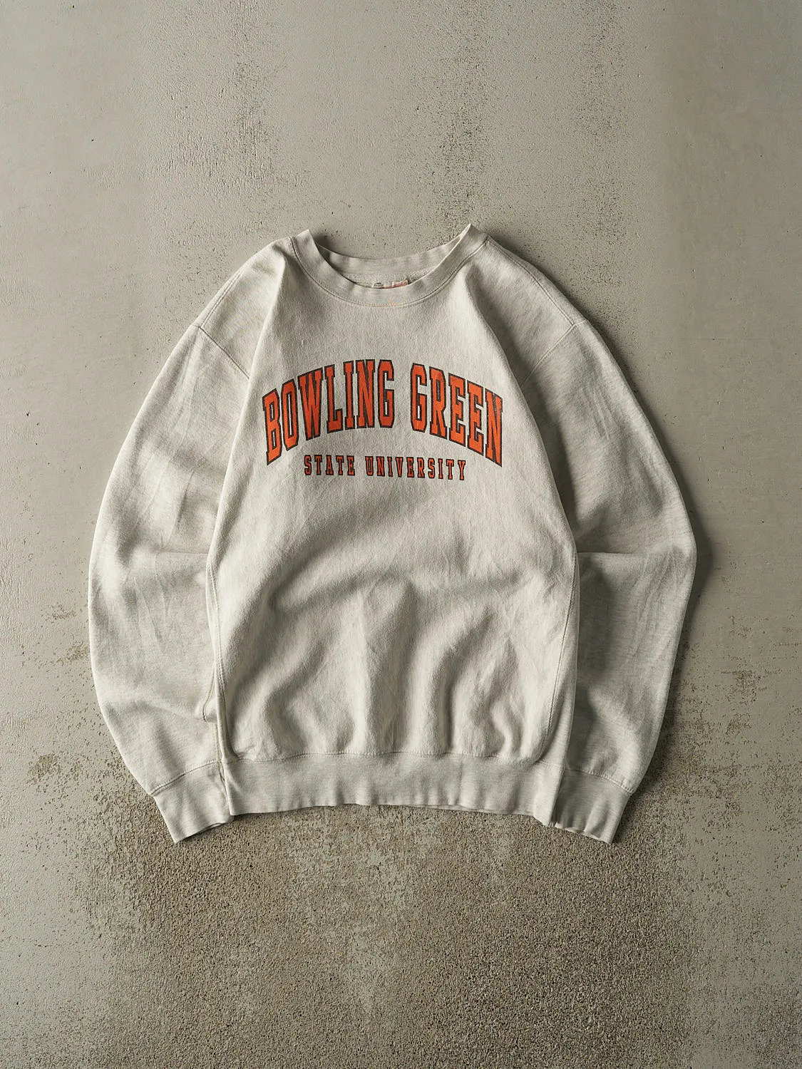 Vintage 90s Heather Grey Bowling Green State University Crewneck (S/M) sold by Rebalance Vintage