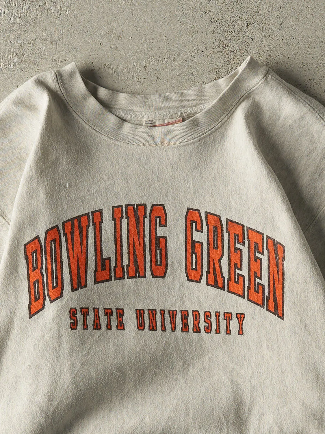 Vintage 90s Heather Grey Bowling Green State University Crewneck (S/M) sold by Rebalance Vintage product image thumbnail 2