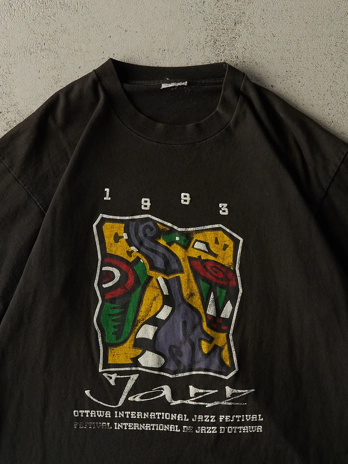 Vintage 93' Faded Black Ottawa Jazz Fest Single Stitch Tee (XL) sold by Rebalance Vintage product image thumbnail 2