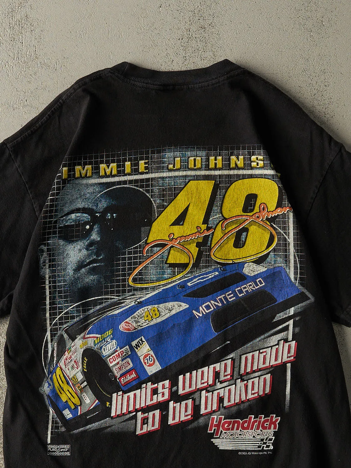 Vintage 03' Black Jimmie Johnson Nascar Racing Tee (M) sold by Rebalance Vintage product image thumbnail 4
