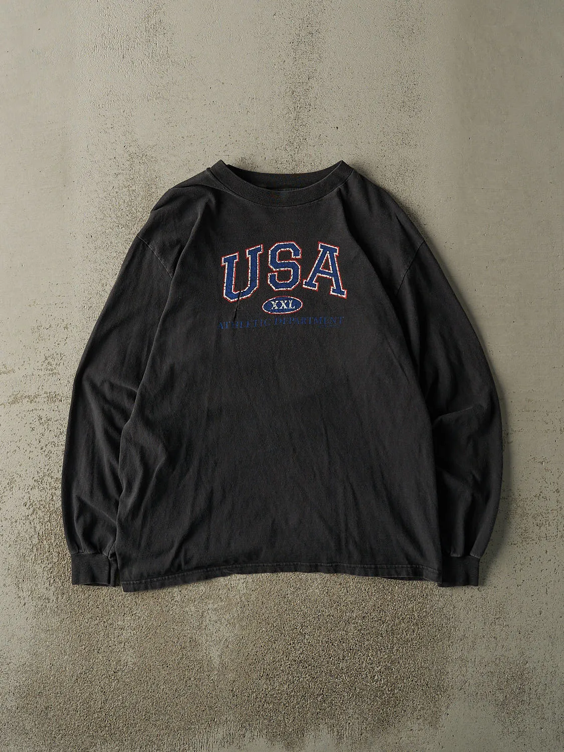 Vintage 90s Faded Black USA Athletic Dept Long Sleeve (M/L) sold by Rebalance Vintage