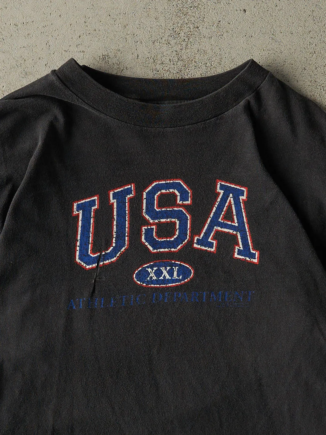 Vintage 90s Faded Black USA Athletic Dept Long Sleeve (M/L) sold by Rebalance Vintage product image thumbnail 2