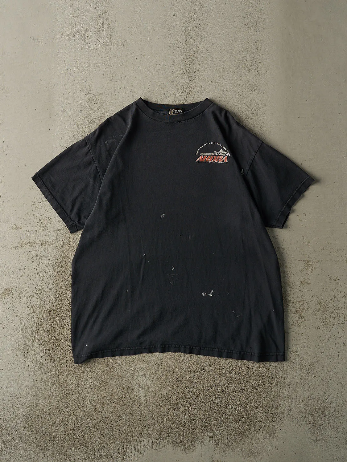 Vintage 90s Faded Black AHDRA Racing Tee (L/XL) sold by Rebalance Vintage
