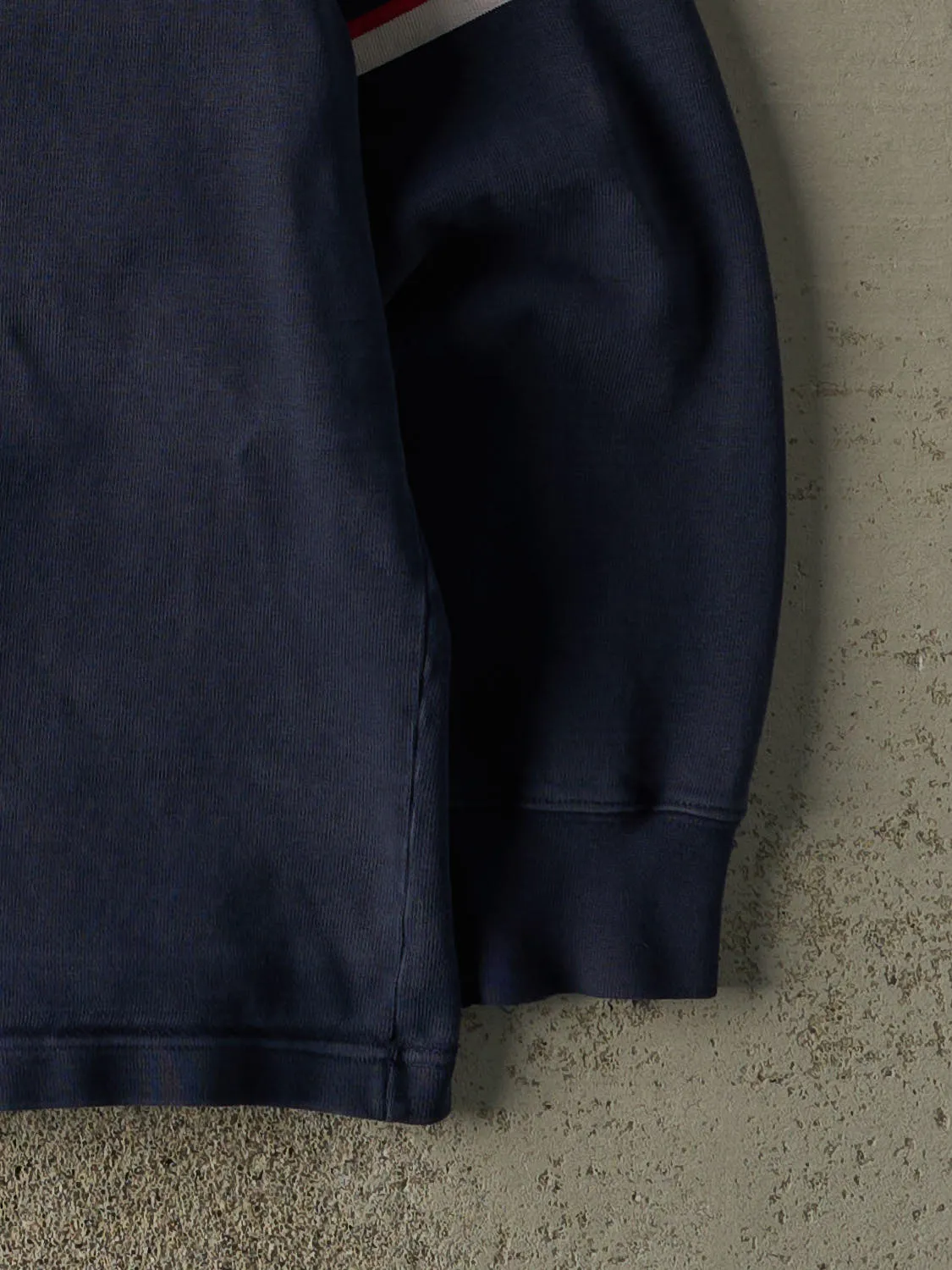 Vintage 90s Navy Blue Embroidered Rugby Long Sleeve (XL) sold by Rebalance Vintage product image thumbnail 3