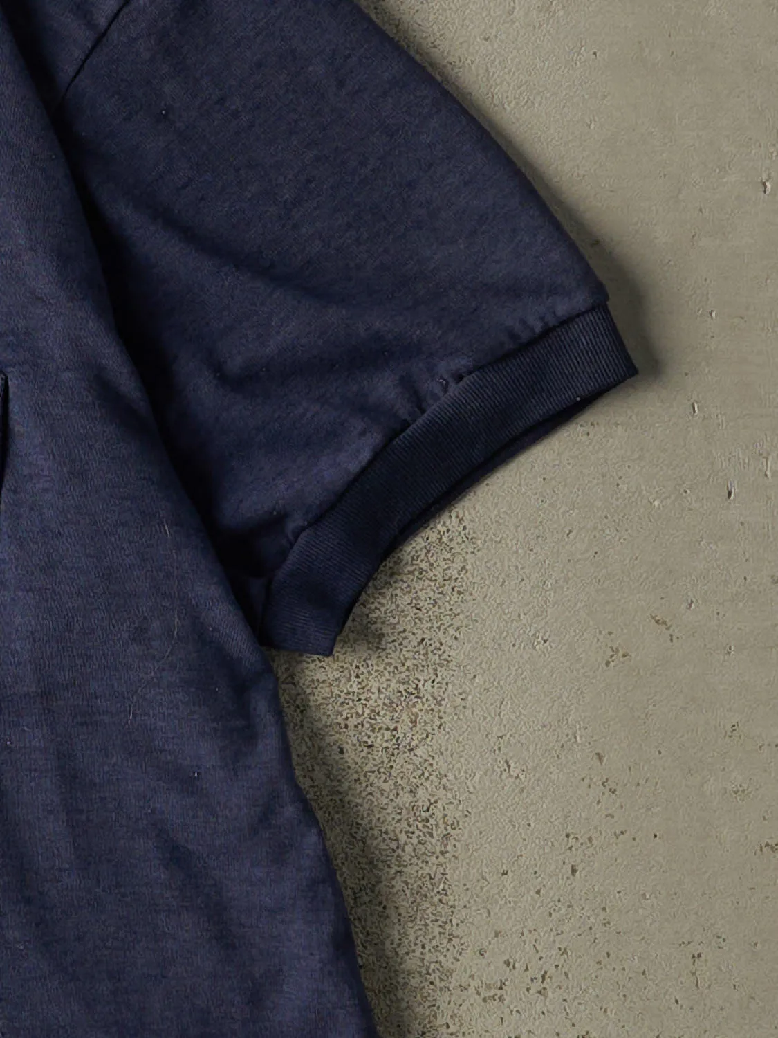 Vintage 80s Navy Blue Blank Single Stitch Pocket Tee (L/XL) sold by Rebalance Vintage product image thumbnail 3