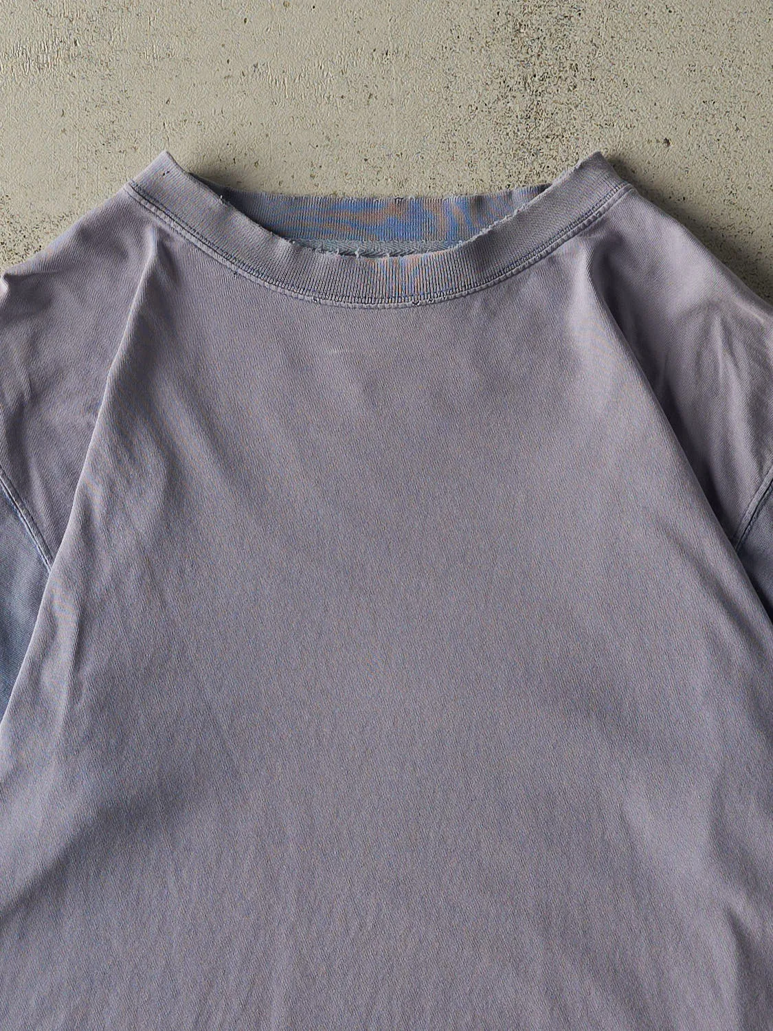 Vintage 90s Sun Faded Blue Blank Tee (L/XL) sold by Rebalance Vintage product image thumbnail 2