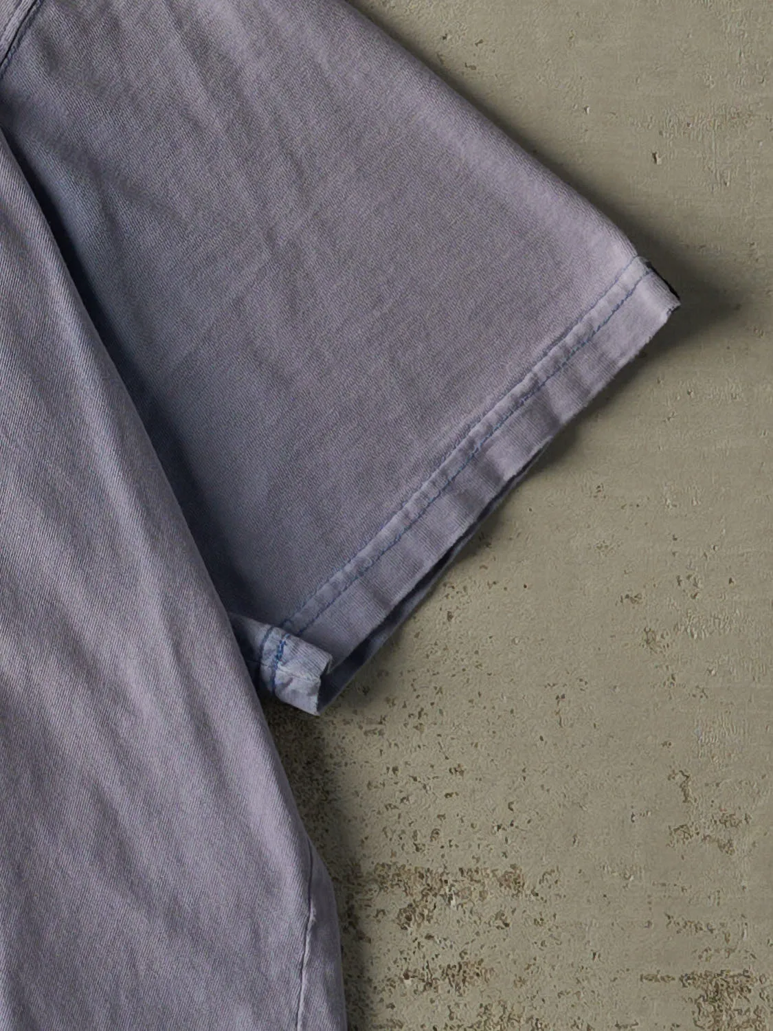 Vintage 90s Sun Faded Blue Blank Tee (L/XL) sold by Rebalance Vintage product image thumbnail 3