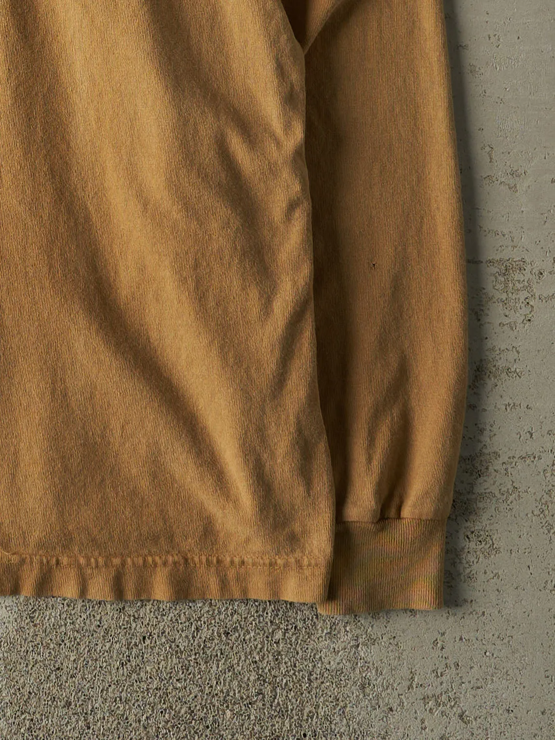Vintage 90s Beige Quarter Button Long Sleeve (XXL/XXXL) sold by Rebalance Vintage product image thumbnail 3