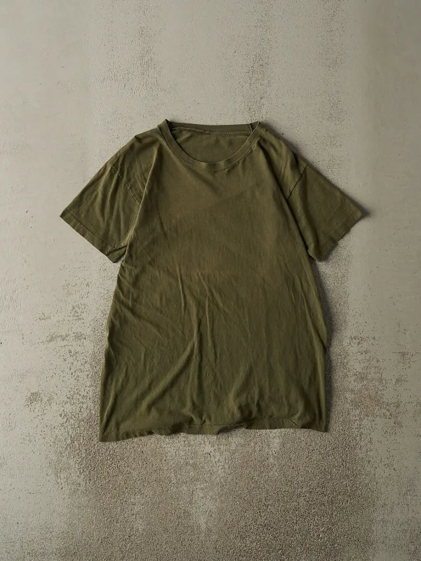 Vintage 90s Sun Faded Green Blank Single Stitch Tee (M/L) sold by Rebalance Vintage