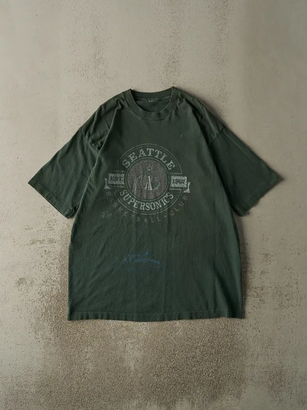 Vintage Y2K Green Seattle Supersonics Single Stitch Tee (XL/XXL) sold by Rebalance Vintage