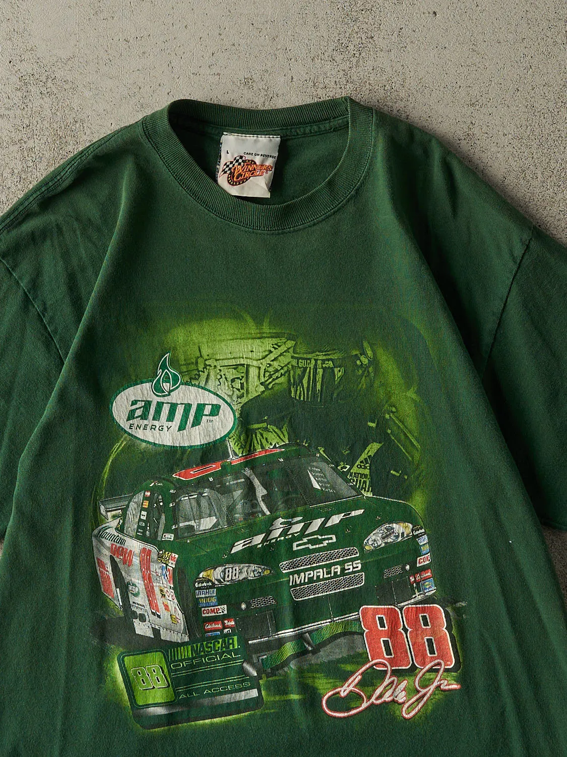 Vintage Y2K Green Dale Earnhardt Jr. Nascar Racing Tee (M/L) sold by Rebalance Vintage product image thumbnail 3
